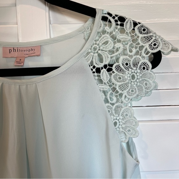 Philosophy Mint Green Short Sleeve Blouse - Picture 8 of 9